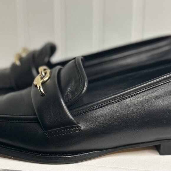 Anine Bing Leather Chain-Link Accents Loafers Women's Size: 9 - Picture 3 of 7